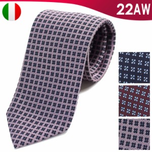 エルメネジルドゼニア Ermenegildo Zegna ネクタイ レギュラータイ 小花柄 30代 40代 50代 60代 100%シルク イタリア製 高級 2022年秋冬