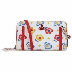 ヴィヴィアンウエストウッド Vivienne Westwood ショルダーストラップ付き長財布 お財布ショルダー DERBY DOUBLE ZIP ROUND CROSSBODY レ