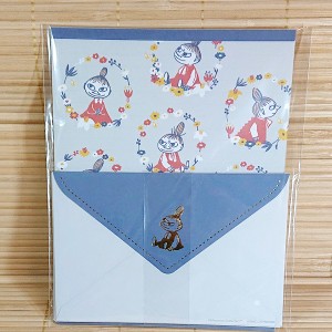 花柄 ムーミン レターセット（ガーランド）205337/MOOMIN 日本製 パステル お花柄