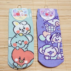 BT21 くるぶしソックス 2足セット（MIX アップ、パーティ）短め 靴下/23〜25cm 206465s