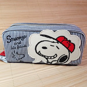 スヌーピー ペンケース ふきだしポケット付き（ヒッコリー）45319/筆箱 ペン入れ 文房具 SNOOPY