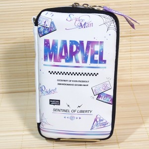 マーベル（MARVEL）グラデーション フラットマルチペンケース 63916/スマホも入るポーチ ポケット多め トラベルポーチ