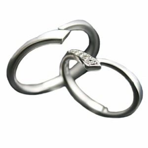 結婚指輪 マリッジリング シルバー925 ダイヤモンド 2本セット 天然ダイヤ 【レビューを書いてポイント+3％】 品質保証書 金属アレルギー