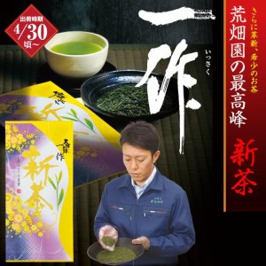 静岡新茶 2024 荒畑園の最高峰 一作（いっさく）50g  緑茶 お茶 予約 ギフト 高級茶 最高峰 日本茶 静岡茶 国産 牧之原産 プレゼント 茶