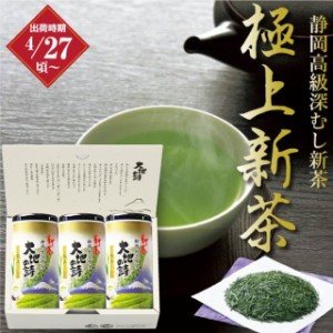 静岡新茶 2024 ギフト 極上 100g 紙缶入×3本箱入 予約 ギフト 日本茶 静岡茶 国産 牧之原産 プレゼント 茶葉 荒畑園 父 静岡新茶  茶 煎