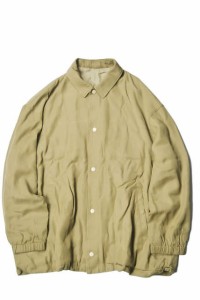 WhoWhat フーワット 日本製 RAYON COACH JACKET レーヨンツイルコーチジャケット M ベージュ アウター