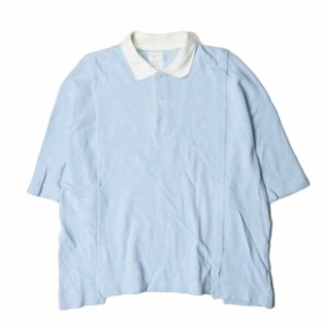 Name. ネーム 19SS 日本製 DOLMAN SLEEVE POLO 鹿の子ドルマンスリーブポロシャツ NMCU-19SS-014 0 サックスブルー コットン トップス