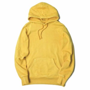 SUPREME シュプリーム 17SS Overdyed Hooded Sweatshirt オーバーダイ スウェットプルオーバーパーカー S イエロー フーディー ロゴ刺繍