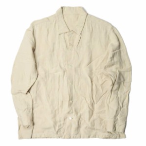 THEE シー 日本製 Linen shirts リネンシャツ PH#006 1 ベージュ 長袖 レギュラーカラー トップス