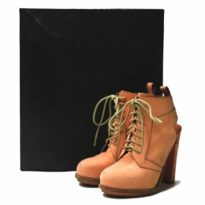 ALEXANDER WANG アレキサンダーワン DAKOTA LACE-UP BOOTIE ヌバックレースアップブーティー 36(22.5cm) ベージュ ハイヒール