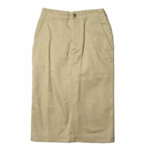 HYKE ハイク 19AW 日本製 COTTON TWILL ARMY CHINO SKIRT コットンツイルアーミーチノスカート 192-14066 1 ベージュ スリット