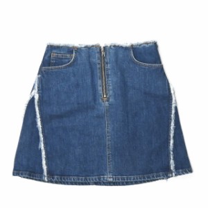 House of Dagmar ハウスオブダグマー DAGMER FIONA SKIRT カットオフデニムミニスカート 1964-399-0671 36 ブルー フリンジ