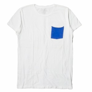 SANDINISTA サンディニスタ Color Pocket C/N Tee カラーポケットクルーネックTシャツ S15-12-TP M ホワイト/ブルー トップス