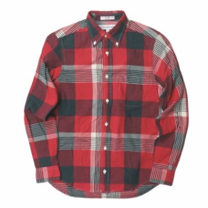 INDIVIDUALIZED SHIRTS インディビジュアライズドシャツ アメリカ製 マドラスチェックBDシャツ 131/2-30 レッド 長袖 ボタンダウン