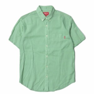 Supreme シュプリーム 13SS cruise shirt コットンテンセル ショートスリーブBDシャツ S グリーン 半袖 ボタンダウン トップス