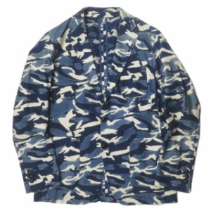 SOPHNET. ソフネット INDIGO CAMOUFLAGE 2 BUTTON JACKET インディゴカモフラージュ2Bジャケット SOPH-160041 S ブルー テーラード