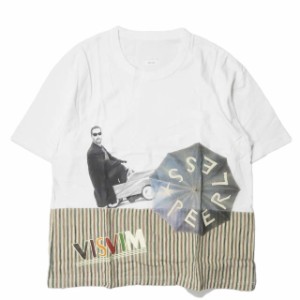 新品 visvim ビズビム 20SS 日本製 JUMBO TEE S/S COLLAGE ジャンボTシャツ カレッジ 0120105010027 2 IVORY STRIPE 半袖 ポケット