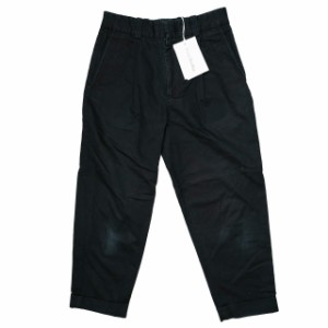 Acne Studios アクネストゥディオズ PLEATED TROUSERS プリーツチノトラウザーズ FN-MN-TROU000133 44 ブラック テーパード パンツ ボト