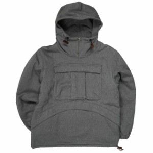 BROWN by 2-tacs ブラウンバイツータックス 日本製 Anorak キャバリーツイル ウール アノラックジャケット B8-J003 S グレー パーカー