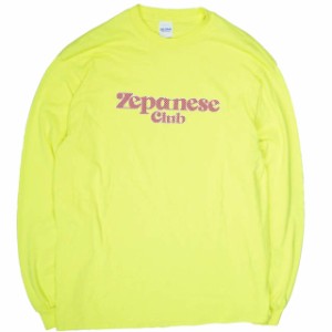 Zepanese Club ゼパニーズクラブ L/S LOGO TEE ロゴプリントロングスリーブTシャツ M ライムイエロー 長袖 IMA:ZINE Verdy ロンT ドット