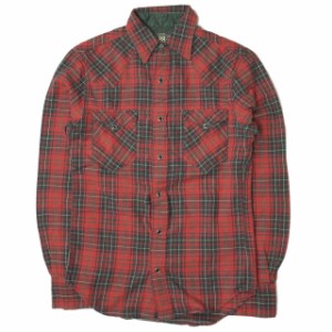 RRL ダブルアールエル PLAID L/S WESTERN SHIRTS チェックウエスタンシャツ XS レッド 長袖 Double RL トップス