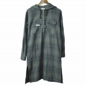 Engineered Garments エンジニアードガーメンツ Long Bush Shirt - Heavy Twill Plaid ロングブッシュシャツ XS グレー パーカー