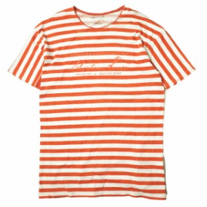 Martine Rose マーティンローズ ポルトガル製 Oversized Stripe Tee オーバーサイズ ボーダーTシャツ S Orange/White 半袖 カットオフ