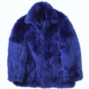 BOWWOW バウワウ 19AW 日本製 TIDY FUR JACKET フェイクファージャケット BW1902-TFJ L BLUE ブルゾン コート アウター