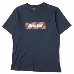 F.C.R.B. エフシーアールビー 20AW BOX LOGO TEE ボックスロゴTシャツ FCRB-202074 S ネイビー F.C.Real Bristol ブリストル バイアス