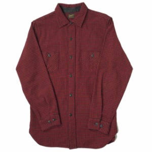 TENDERLOIN テンダーロイン 日本製 T-HOUND SHT ウールチェックシャツ S RED/BLACK 長袖 トップス