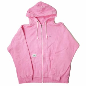 WTAPS ダブルタップス 21SS 日本製 FLAT / ZIP UP HOODED / COTTON スウェットジップアップパーカー 211ATDT-CSM09 01(S) PINK トップス