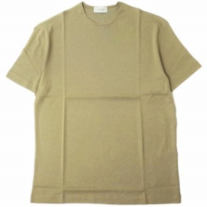 新品 LEMAIRE ルメール 22SS FINE RIB T-SHIRT ファインリブTシャツ M221 JE306 LJ060 S CAMEL 半袖 クルーネック カットソー トップス