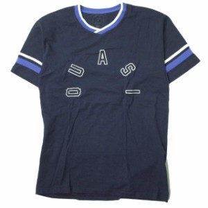 QUASI SKATEBOARDS クワージー スケートボード HOMER SOCCER SHIRT フットボールTシャツ L NAVY 半袖 ロゴ リブ ライン トップス