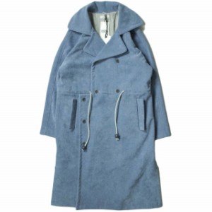 新品 CLASS クラス 日本製 HORIZONTALITY Ultra Suede Coat ウルトラスエード ロングコート CBHA15UNIA 2 BLUE トレンチ チェスター