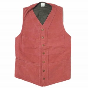 ANATOMICA アナトミカ フランス製 SAGAN VEST - ENGLISH MOLESKIN モールスキン サガンベスト S BRICK RED ジレ ハンティング トップス