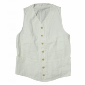 ANATOMICA アナトミカ フランス製 SAGAN VEST - COTTON PLAID コットンチェックサガンベスト S BEIGE ジレ ハンティング トップス