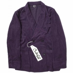 新品 CLASS クラス 日本製 Gefeller Ultra Suede Double Jacket ウルトラスエードダブルジャケット CBES23UNIA 2 PURPLE ショールカラー