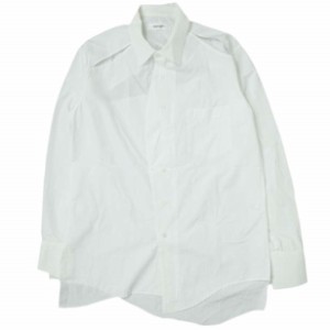 sulvam サルバム 22SS 日本製 Slash collar shirt スラッシュアシンメトリーレギュラーカラーシャツ SP-B01-001 S WHITE ユニセックス