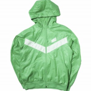 NIKE ナイキ WINDBREAKER ナイロンフーデッドジャケット 544114-342 S グリーン フード ブルゾン ウインドブレーカー アウター