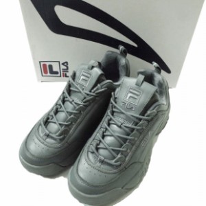 新品 FILA x Graphpaper フィラ グラフペーパー 別注 DISRUPTOR ディスラプター US11(29cm) GRAY F0381 レザー ダッドスニーカー