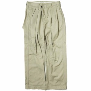 BLACK&BLUE ブラックアンドブルー TWO TUCK CHINO WIDE TROUSERS 2タックワイドチノトラウザーズ 117P09 30 BEIGE ラップ パンツ