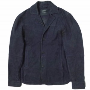 EMMETI x Brilla per il gusto エンメティ 別注 AMALFI ゴートスキンスエードジャケット 44 NAVY 革ジャン レザージャケット BEAMS