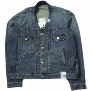 新品 MAISON MIHARA YASUHIRO x ROYAL FLASH 23SS 別注 NO COLLAR DENIM JACKET 2nd TYPE リメイクデニムジャケット 48 Indigo Gジャン