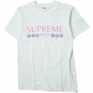 SUPREME シュプリーム 21SS アメリカ製 Milano Tee ミラノTシャツ S WHITE 半袖 ロゴプリント MADE IN USA トップス