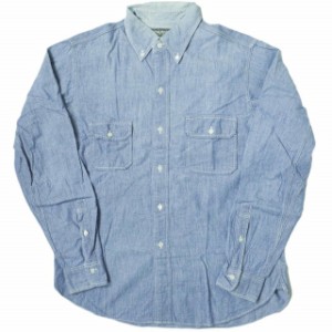 WOOLRICH JOHN RICH & BROS. ウールリッチ ジョンリッチアンドブロス 日本製 シャンブレーBDシャツ 1602010 L ブルー ワーク トップス
