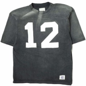 BOWWOW x BEAMS バウワウ ビームス 22SS 別注 日本製 サンバーン加工 フットボールスウェット M ブラック 12 FOOTBALL CS プルオーバー