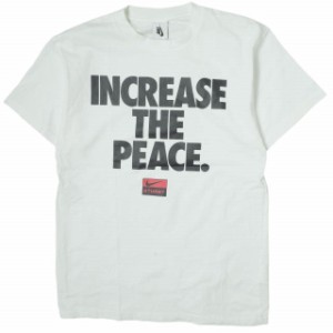 NIKE x STUSSY ナイキ ステューシー 20SS 別注 INCREASE THE PEACE TEE ロゴプリントTシャツ CU9253-100 S WHITE 半袖 トップス