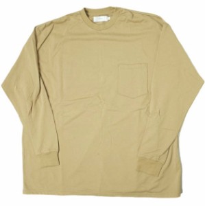 Graphpaper グラフペーパー 18AW 日本製 L/S Pocket Sweat Tee ロングスリーブポケットスウェットTシャツ GM183-70078 Free BEIGE 長袖