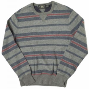 RRL ダブルアールエル STRIPE FLEECE PULLOVER 両Vボーダーフリース 782567220001 XS グレー Double RL スウェット プルオーバー