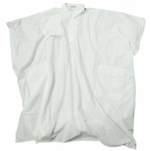 NEHERA ネヘラ オーバーサイズシャツワンピース NRJDR02 34/36 ホワイト ポンチョ ミリタリー ドレス ロング トップス